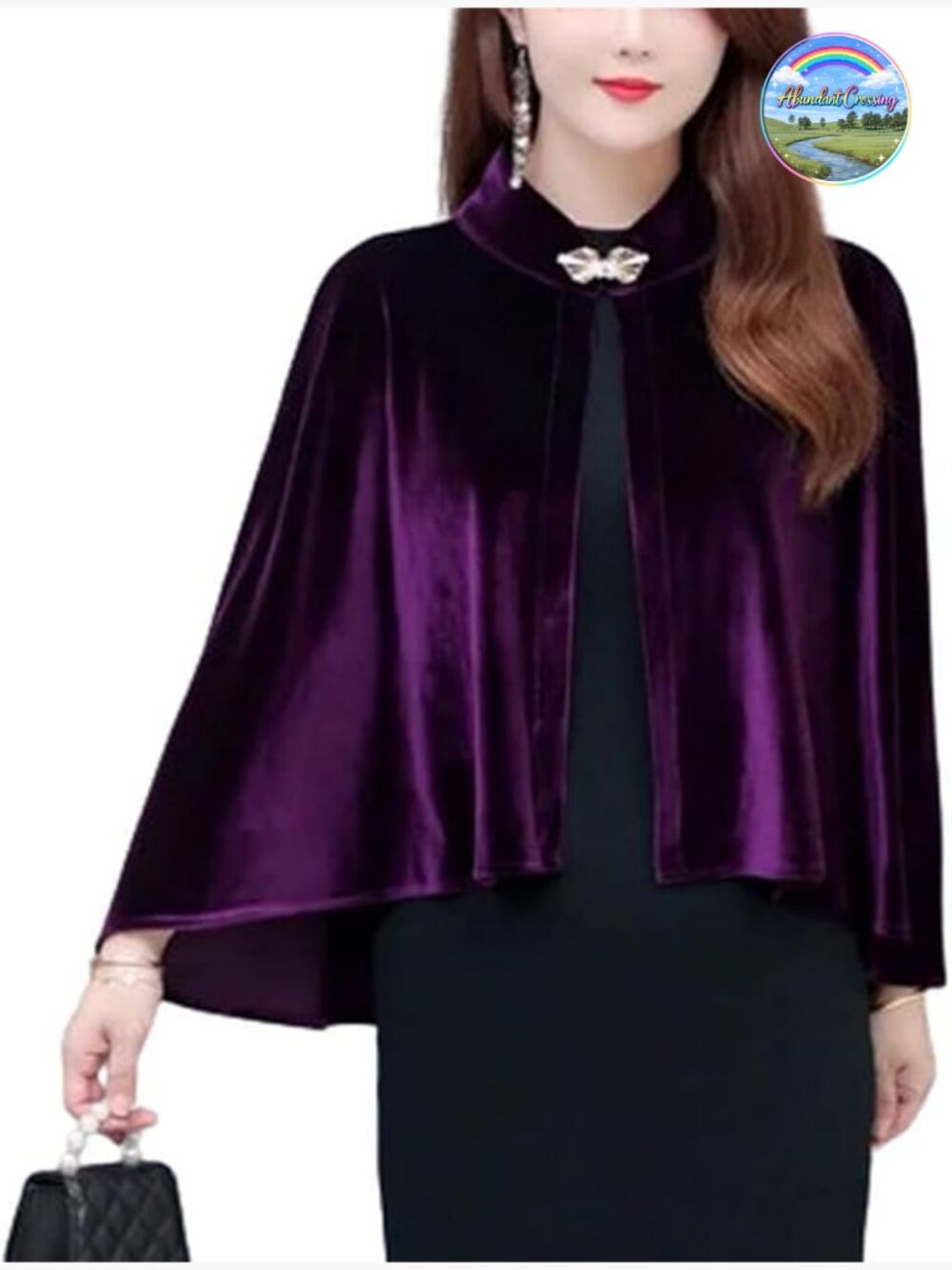 Velvet Shawl Wrap for Women Evening Dresses Wedding Bridal Scarve Poncho Cape